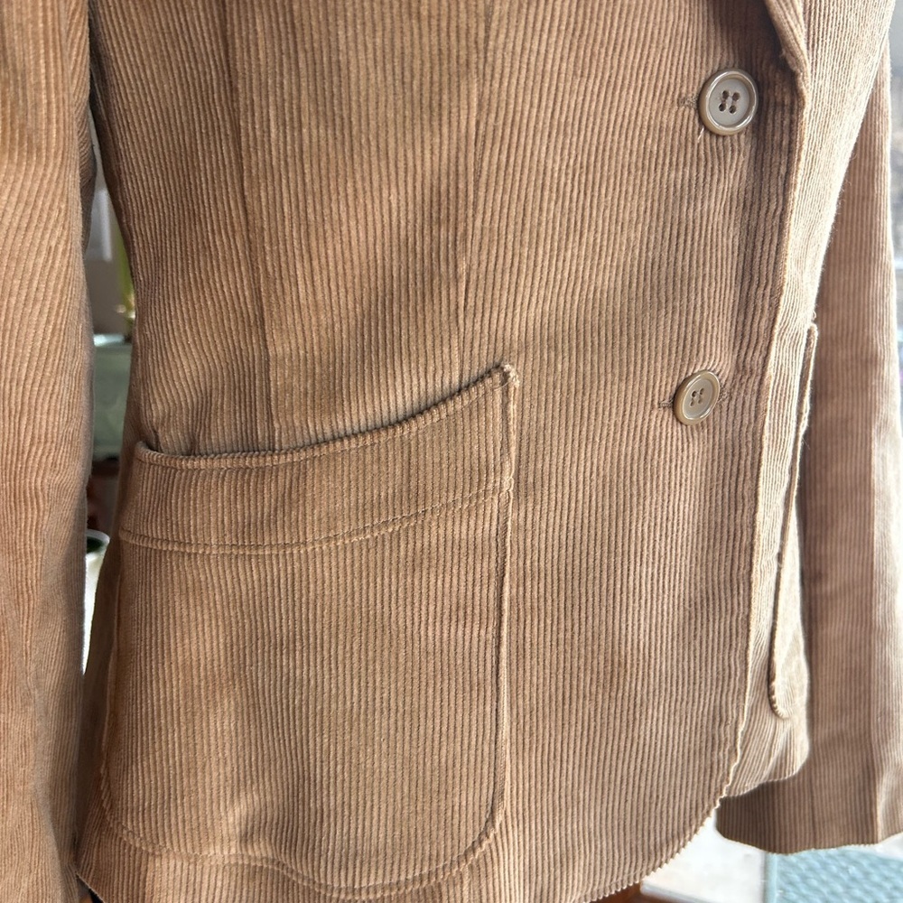 Vintage Tan Corduroy Blazer | Cotton | Structured Fit - Picture 4 of 9